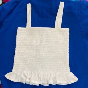 White stretchy, flowy tank top